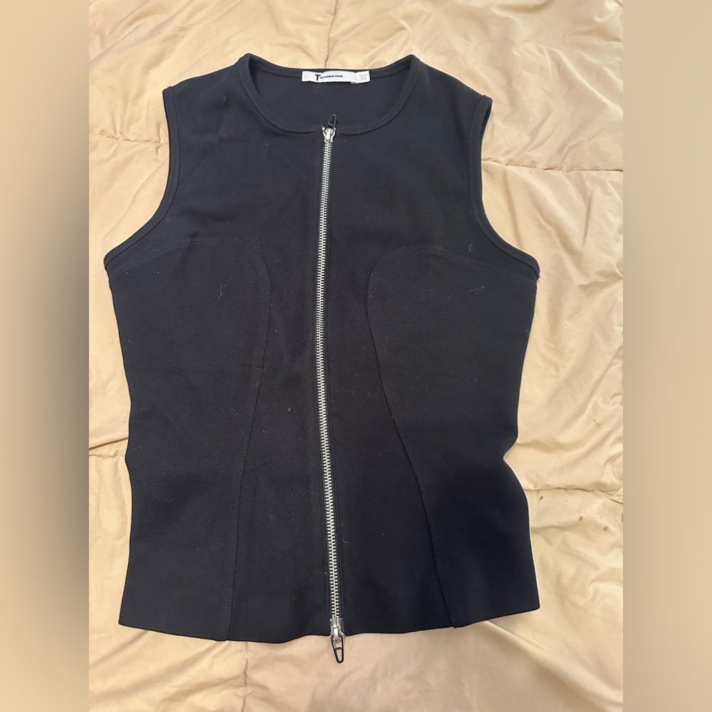 Alexander Wang Black Zippered Top
